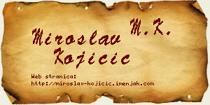 Miroslav Kojičić vizit kartica